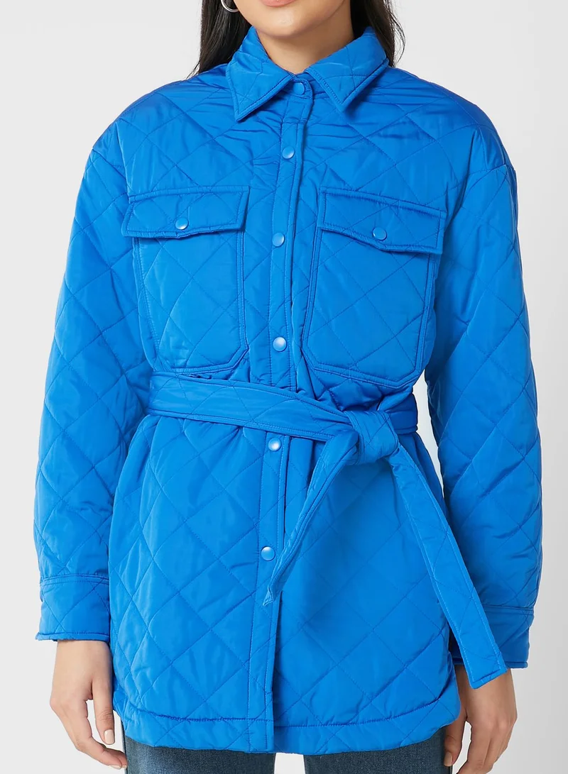 Ginger Belted Padded Coat
