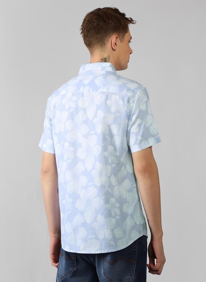 دينيس لينغو قميص قطن مريح متعدد الألوان بياقة كوبانية - Image 5