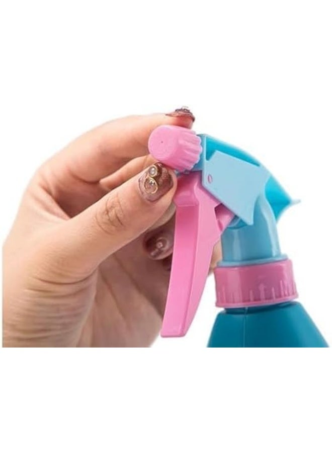 زجاجة رذاذ بلاستيكية كبيرة من هوم إسينشال، زجاجة رذاذ فارغة سعة 500 مل لتنظيف الحمامات والمطابخ وسقي النباتات والبستنة وغسيل السيارات (وردي، أزرق) (أزرق) - Image 5