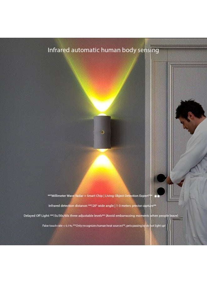 SKT Shiketro RGB Colorful Gradient Night Light, Smart Motion Sensor, Magnetic Rechargeable, Colorful Ambiance Dual-Head Wall Lamp - Image 5