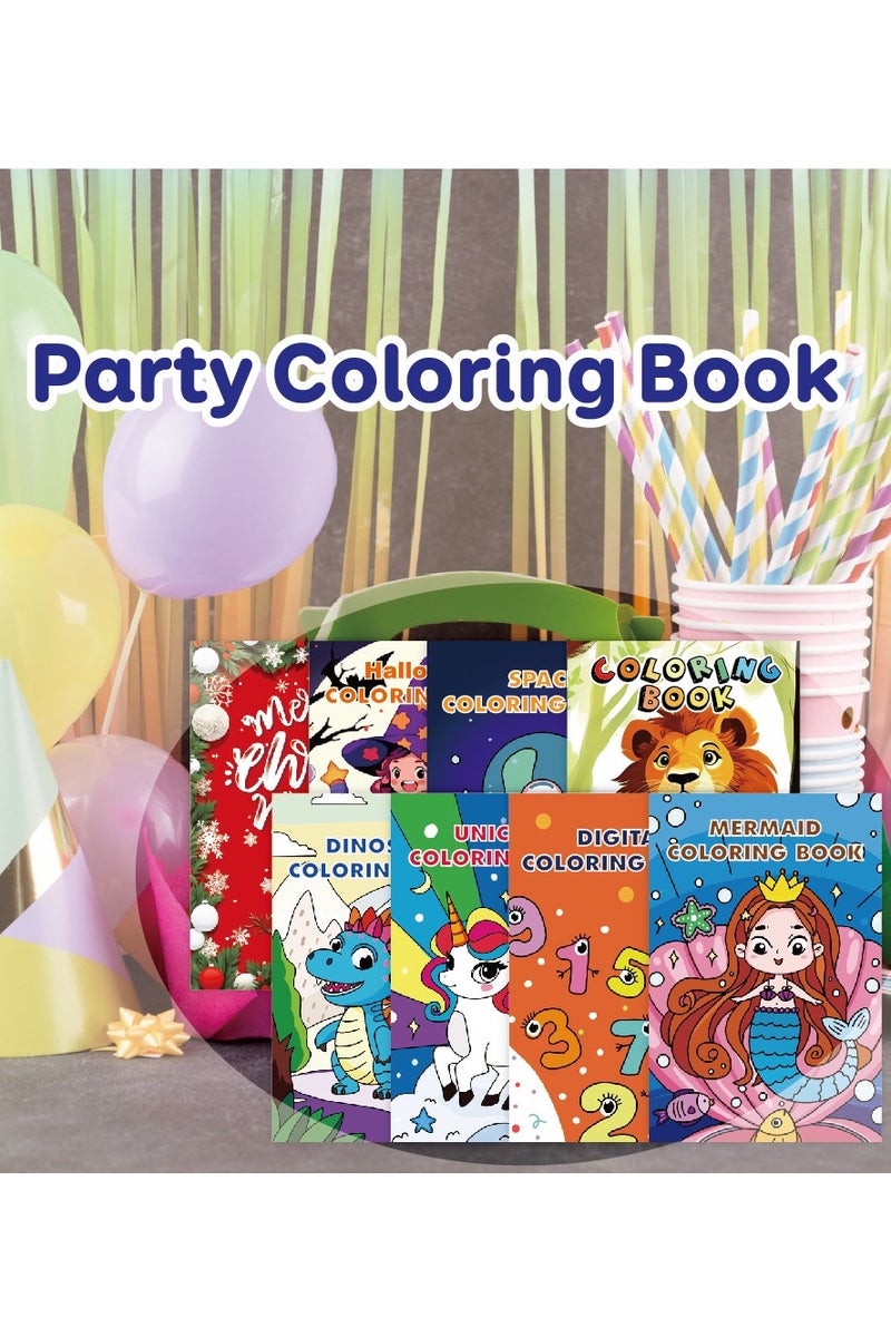 CALL PLAY 8 Coloring Books for Kids Party Favors - Bulk Mini Coloring Books for Kids Ages 4-8,Small Eid Goodie Bag Stuffers School Gift Art Crafts Classroom Prizes (Classic) - Image 2