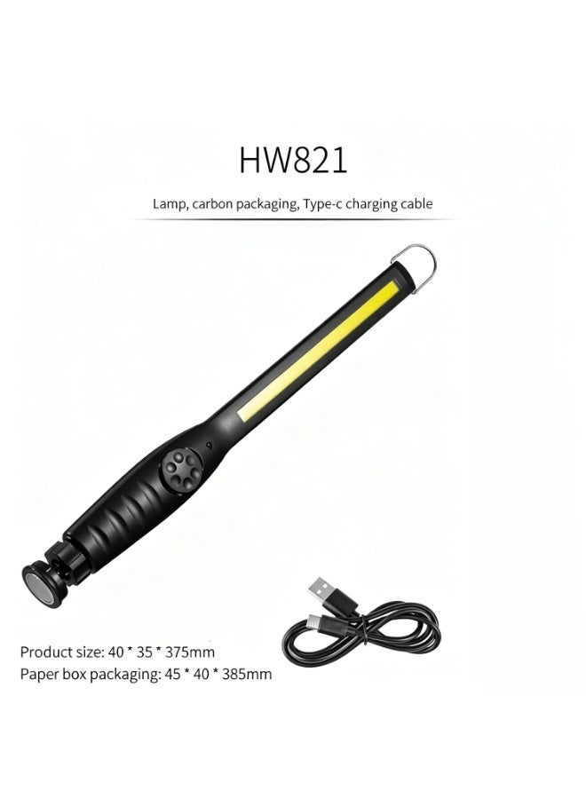 One Usb Rechargeable Handheld Light, Hook-Design Portable Work Light, Hands-Free Emergency Flashlight, Multi-Functional Repair Lantern, Suitable For Fishing, Hiking - Image 2