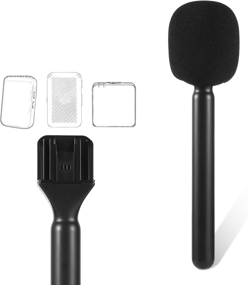 YUGAM Plastic Interview Mic Handle Stick for Wireless Microphones, Compatible with DJI/Rode/Hollyland, Professional Handheld Grip for Content Creation (Plastic Mic Handle) - Image 2