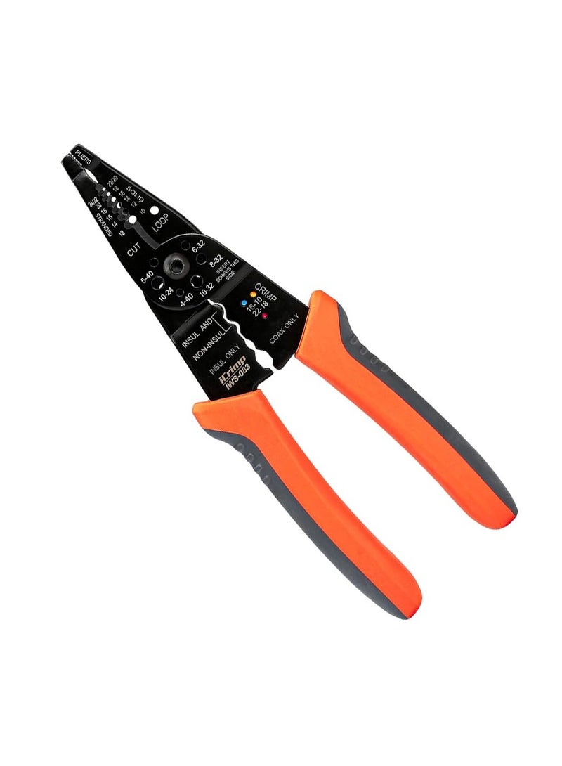 SYOSI Multipurpose Stripper, Crimper, Cutter, 5-in-1 Compact Electricians Pliers Cable Strippers, Home Repair Tool  - Image 1