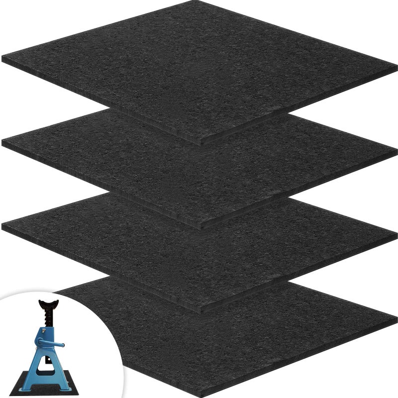 4 Pack RV Jack Rubber Pads Trailer Camper Accessories RV Stabilizer Jack Trailer Leveling Pads for Keeping Blocks from Slipping Sinking 12 x 12 x 02 Inch