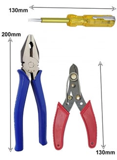 Inditrust Inditrust Heavy duty Plier wire cutter and electric tester 3pc set Combination Snap Ring Plier  - Image 2