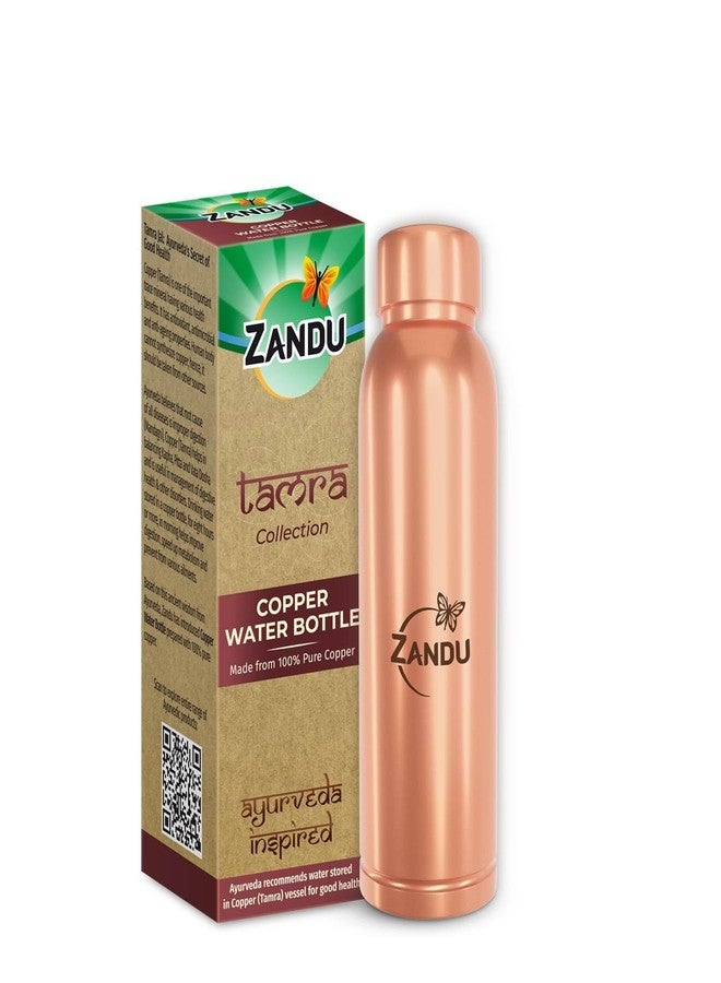 Zandu Copper Bottle (950ml): 100% Pure BPA-Free Water Bottle | Copper-Infused Water | Leak Proof | Office Use | Boosts Immunity | Supports Digestive & Liver Health | Ayurveda Inspired - Image 1