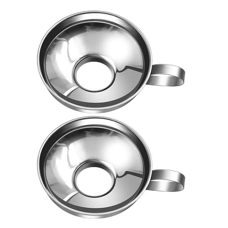 Stainless Steel Kitchen Funnels For Oil Dressing Sauce Jam 2 Sizes Set - Image 2