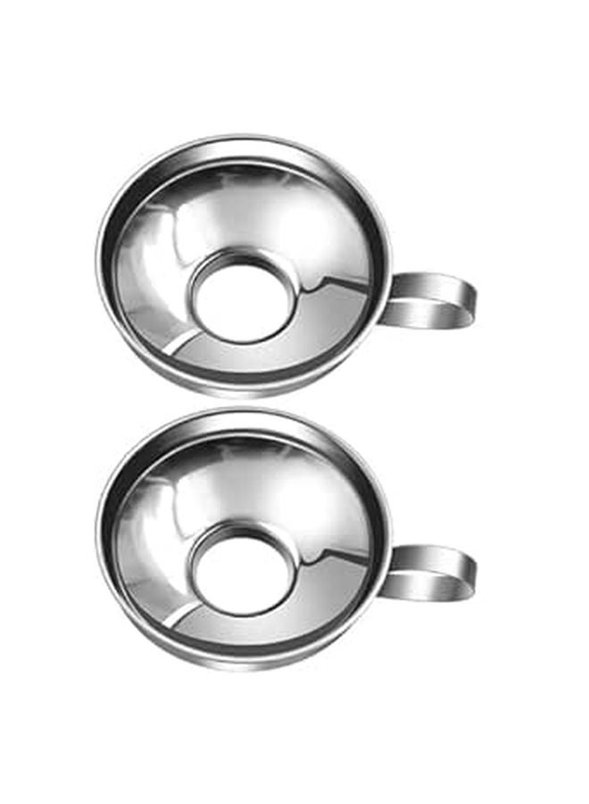Stainless Steel Kitchen Funnels For Oil Dressing Sauce Jam 2 Sizes Set - Image 1