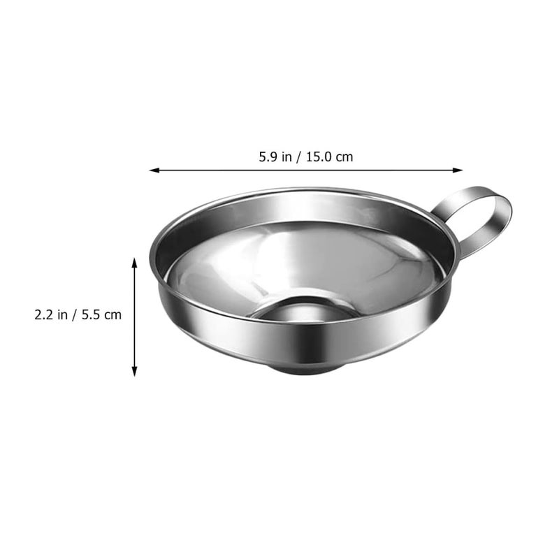 Stainless Steel Kitchen Funnels For Oil Dressing Sauce Jam 2 Sizes Set - Image 3
