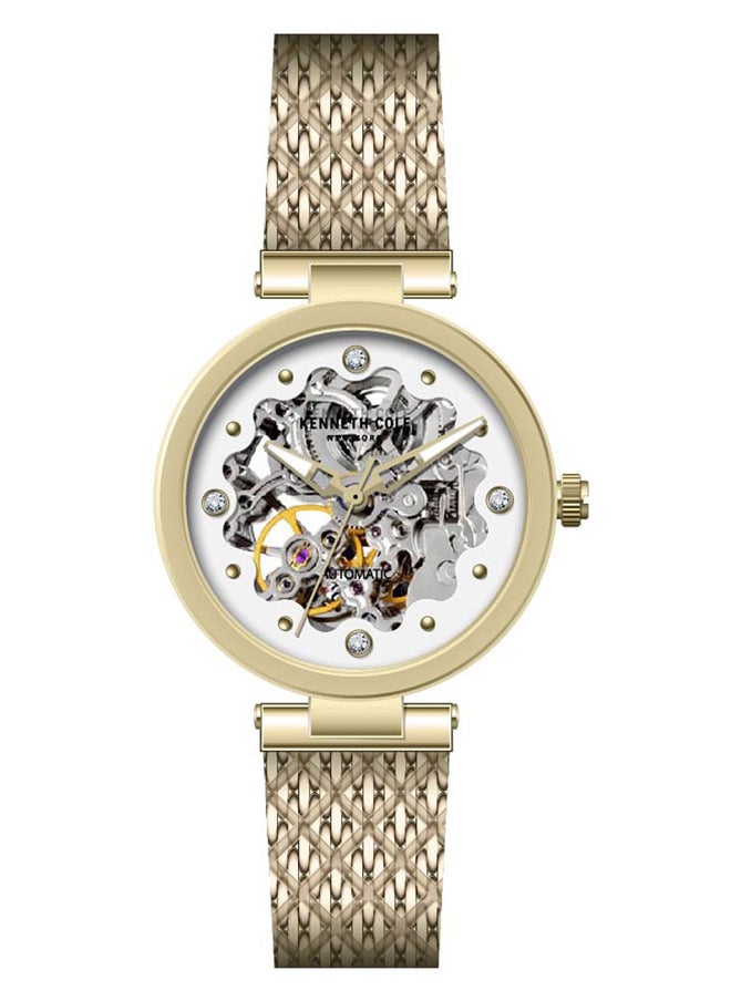 Kenneth Cole New York 34mm Automatic Women's Watch with Gold Stainless Steel Bracelet  - Image 1