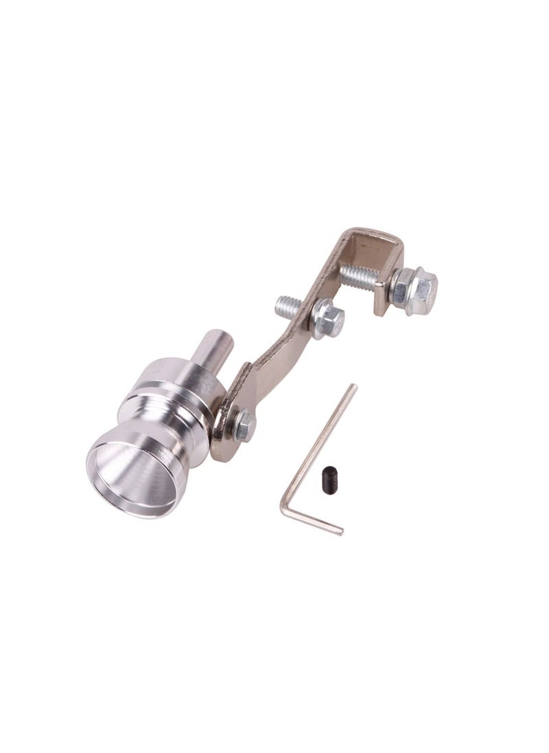 Royal - Turbo-Sound Pipes Whistle Effect for Exhaust Pipes Aluminum Alloy Size Large (Dyt-1699L) Silver - Image 1