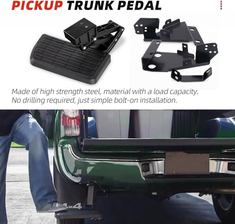 Aurorasters Rear Bed Step Bumper Steps for 2021-2023 Ford F150 - Image 4