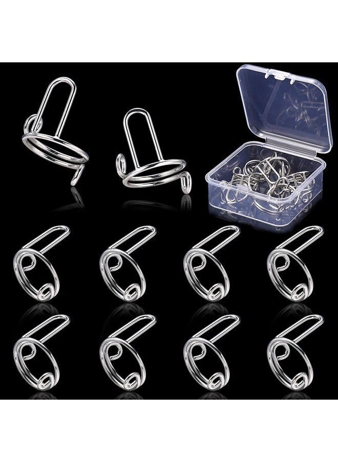 Noverlife - 10Pcs Wudu Nail Rings For Acrylic Nails, Size Adjustable Fingernail Rings No Adhesive, Reusable Halal Nail Ring Set, Daily Wear Non-Tarnish, Silver Metal Ring For Press On Nails With No Glue - Image 1