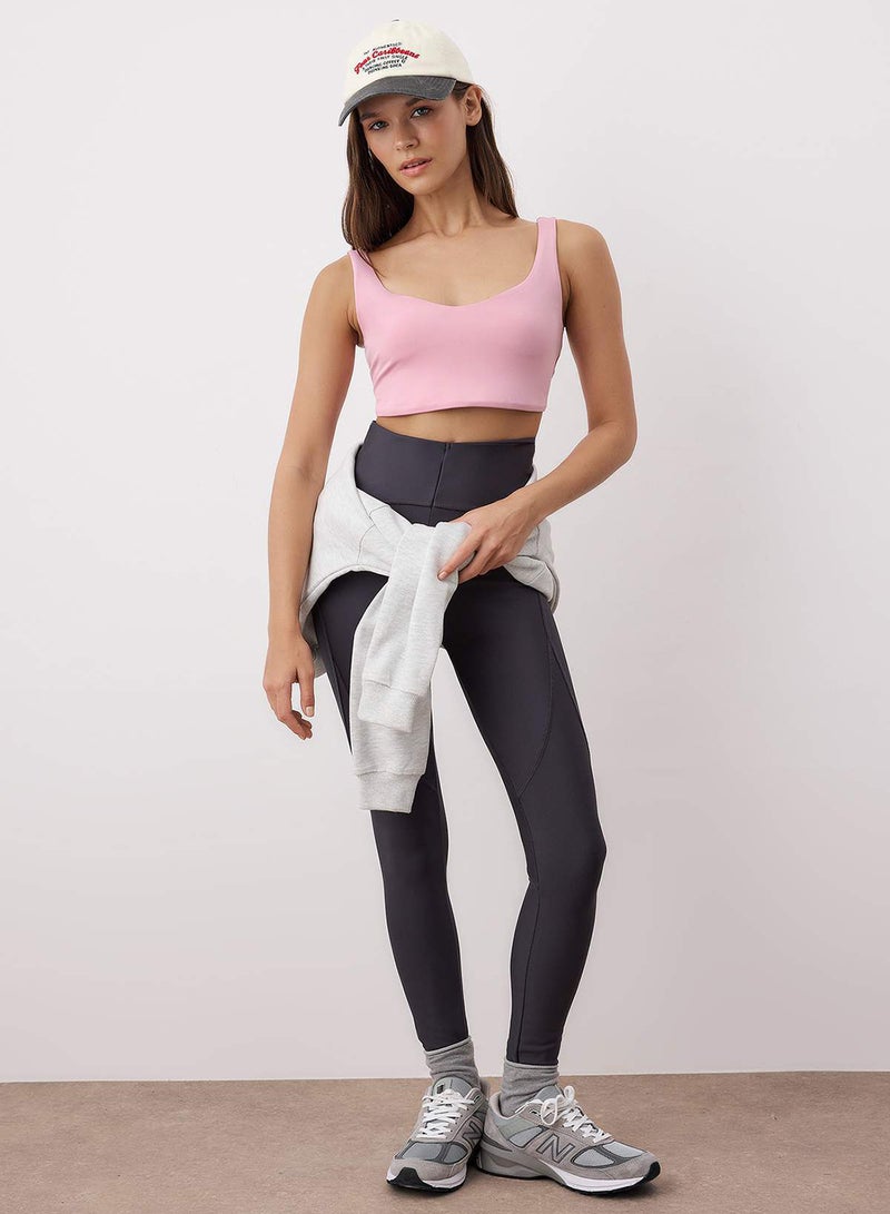 trendyol Pink Capless Knitted Sports Bra - Image 2
