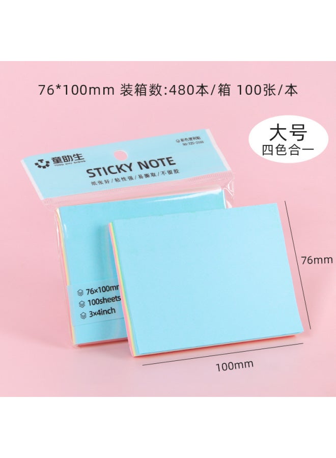 HELPS Colorful Sticky Notes, Cute Creative Sticky Notes, Customized Office Stationery Note Pads, Tearable Student Message Note Paper - Image 1