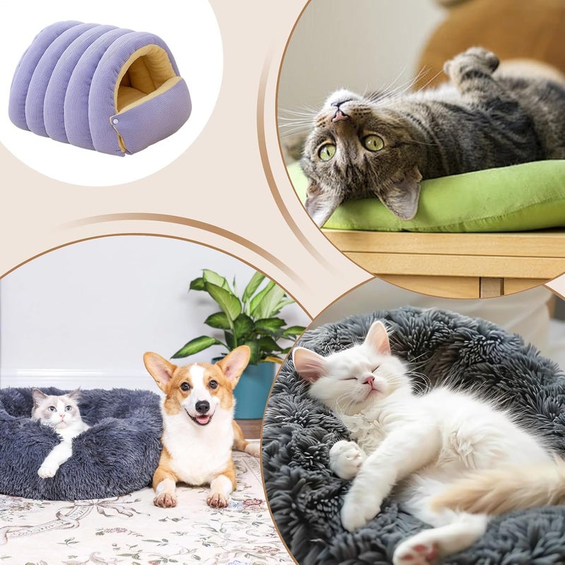 Pet Sleeping Cushion - Warm Dog Nest | Detachable Cat Lounger Mattress for Bedroom Floor Office Balcony | Plush Breathable Bed for Puppy Kitten Nap Comfort Relaxation - Image 4