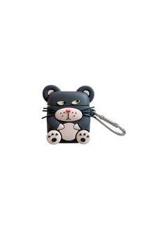 Cartoon Lucifer Cat Airpods Pro2 Cute 2 Generation 3 Generation For Apple Bluetooth Earphone Case-Color:Lucifer Cat Hook-Applicable Model:airpods 1/2 Generation