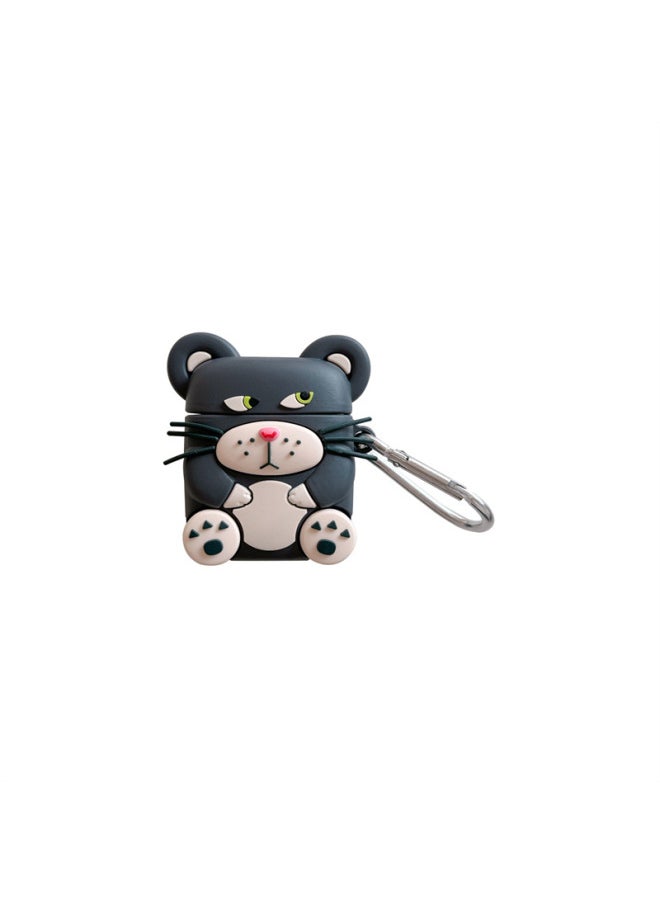 Generic - Cartoon Lucifer Cat Airpods Pro2 Cute 2 Generation 3 Generation For Apple Bluetooth Earphone Case-Color:Lucifer Cat Hook-Applicable Model:airpods 1/2 Generation - Image 1