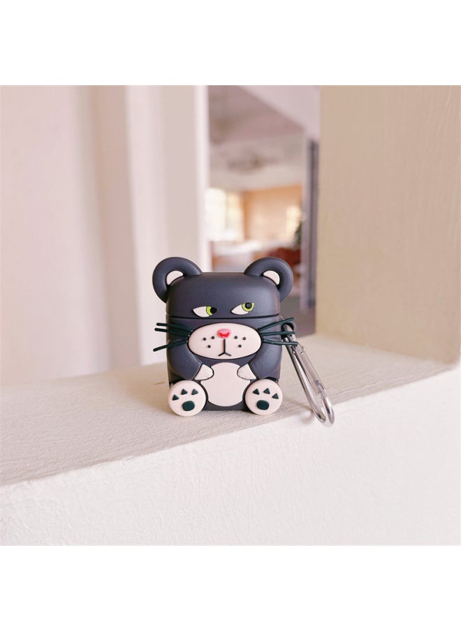 Generic - Cartoon Lucifer Cat Airpods Pro2 Cute 2 Generation 3 Generation For Apple Bluetooth Earphone Case-Color:Lucifer Cat Hook-Applicable Model:airpods 1/2 Generation - Image 1