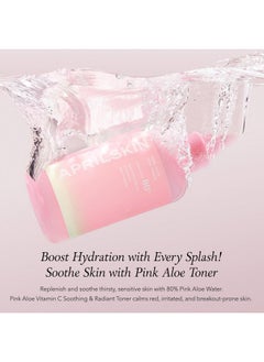 APRILSKIN APRILSKIN Pink Aloe Vita Toner | Calms and Soothes Redness, Smoothens, and Controls Excess Sebum | 80% Pink Aloe Vera Water | Hydrating, Non-Sticky | Clean & Vegan Korean Skin Care (8.45 fl.oz)  - Image 2