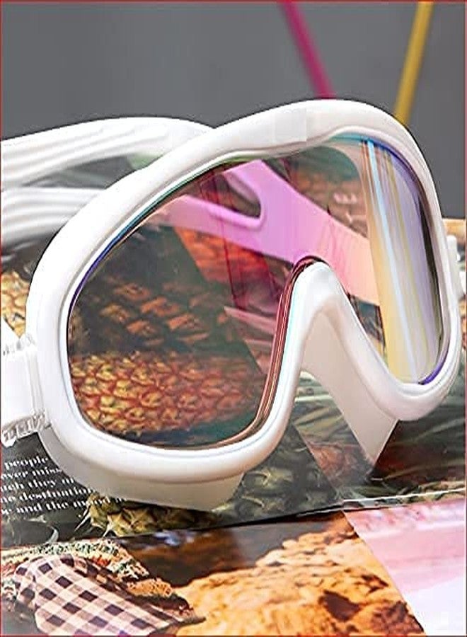 Overa Swimming Goggles, Large Frame Wide View Pool Goggles Anti Fog No Leaking Soft Silicone Seal for Adult Men Women, Transparent - Image 5