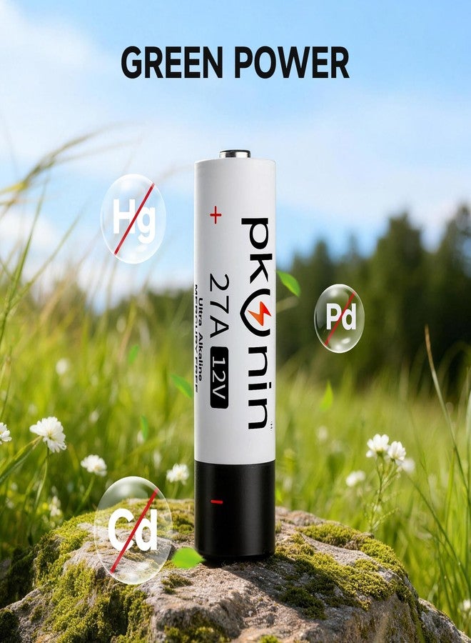 PKUNIN 27A 12V Alkaline Batteries 5Pack A27 MN27 V27A L828 GP27A Equivalent Long Lasting Leak Proof for Garage Door Opener Car Remote Wireless Doorbell Security Alarm 3 Year Shelf Life - Image 3