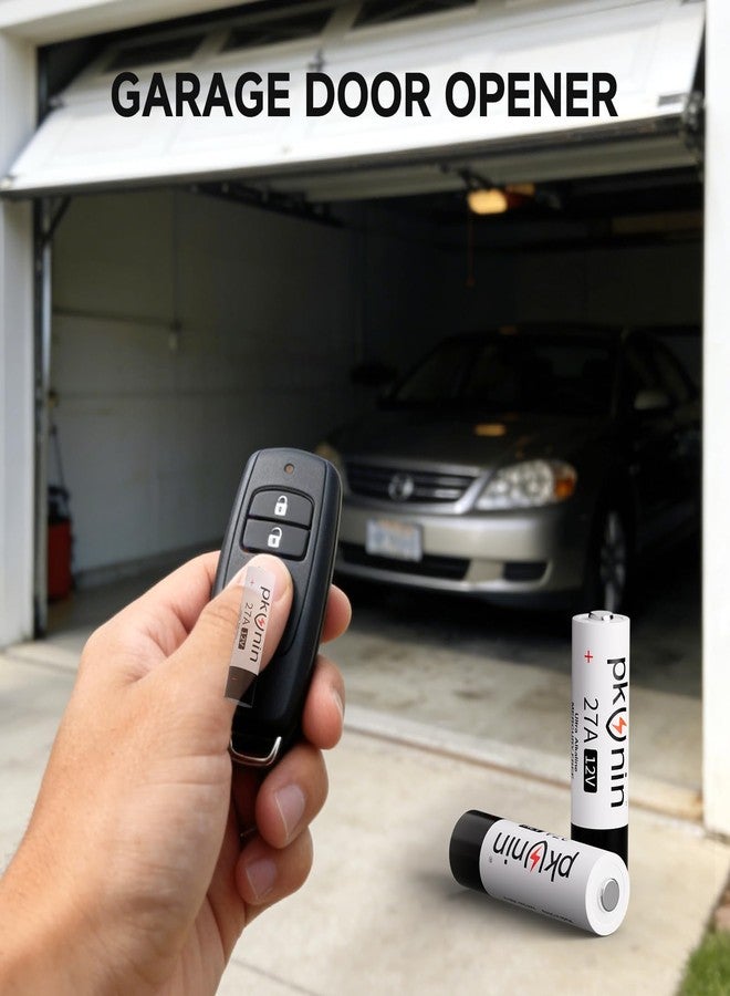 PKUNIN 27A 12V Alkaline Batteries 5Pack A27 MN27 V27A L828 GP27A Equivalent Long Lasting Leak Proof for Garage Door Opener Car Remote Wireless Doorbell Security Alarm 3 Year Shelf Life - Image 5