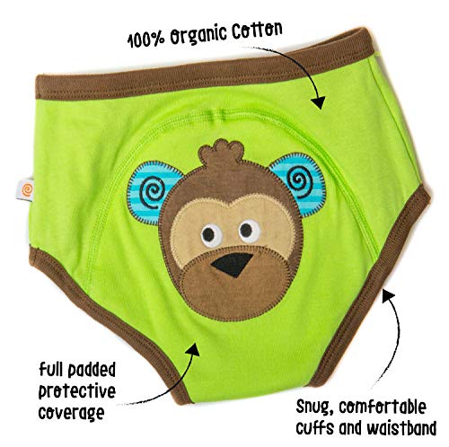 ZOOCCHINI Girls 3 Piece Organic Training Pant Set - Safari Friends (2T-3T) - Image 2