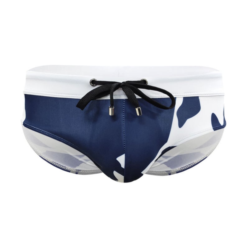 UXH new men''s silhouette plant print swimming trunks sexy tether elastic adult swimming trunks for men - Image 1