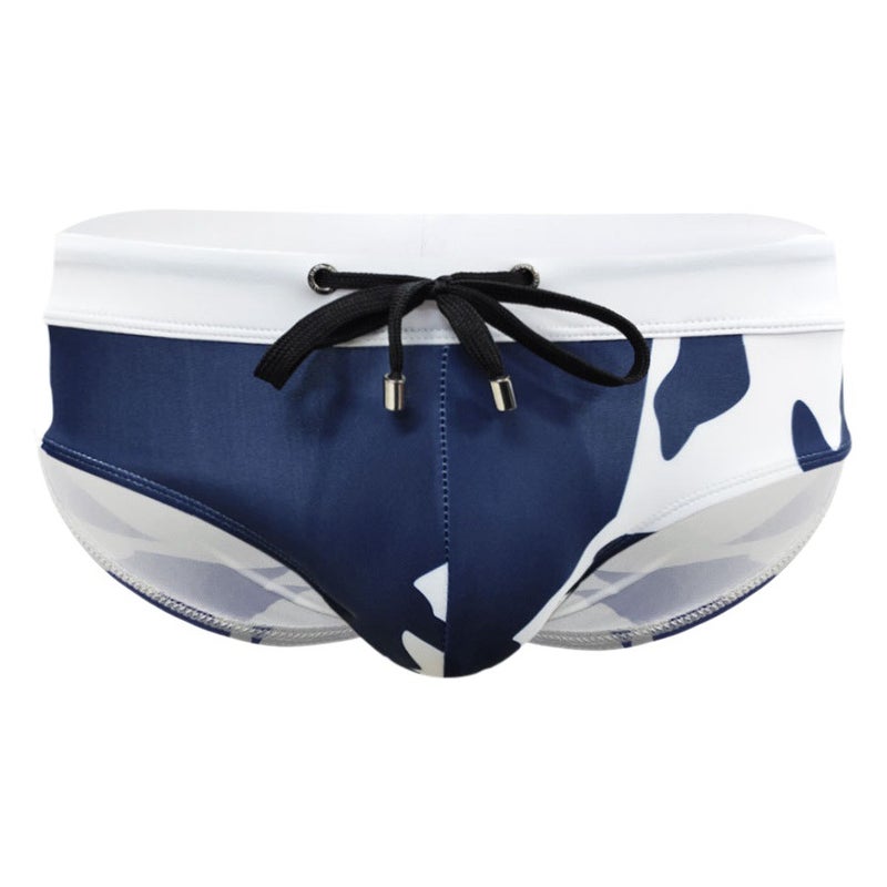 UXH new men''s silhouette plant print swimming trunks sexy tether elastic adult swimming trunks for men - Image 2