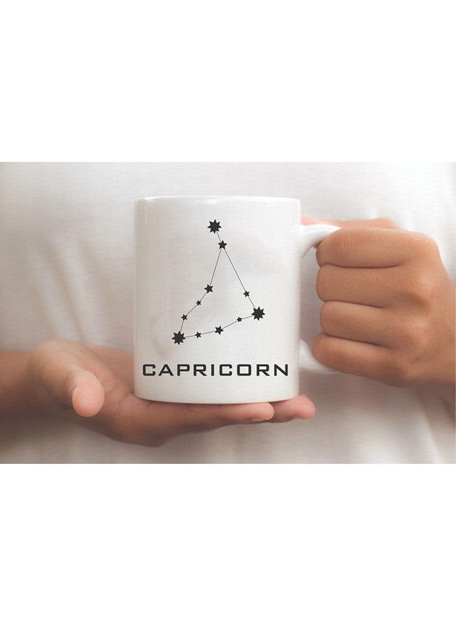 Giftmate - Giftmate Capricorn Coffee Mug Zodiac Sign Printed Ceramic Tea and Coffee Mug 320ml Star Sign Astrology Mugs - Image 1