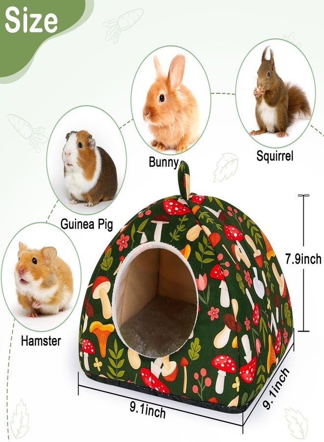 Glittme 2-Pack Guinea Pig Hideout, Polyester Mushrooms Washable House with Non-Slip Bottom for Pets - Image 5
