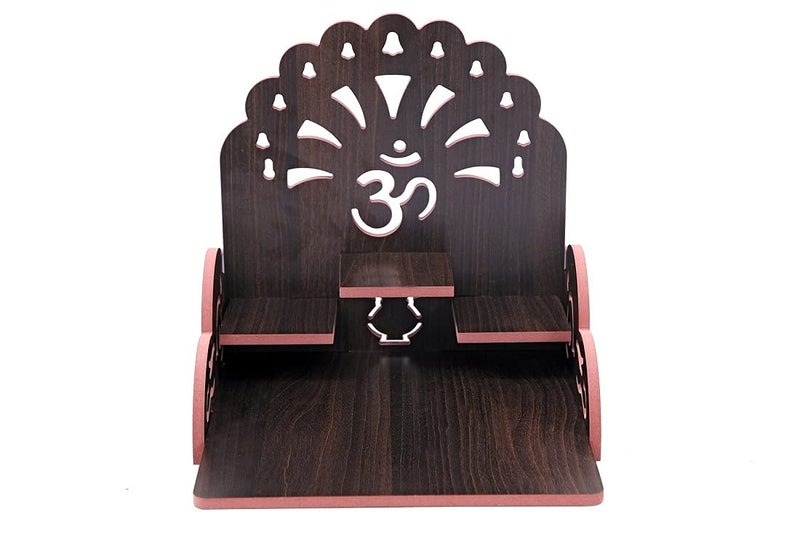 PRIMEFAIR Wooden Wall Mounted Hanging Puja Temple Wood God Stand for Pooja Room Mandir Devghar Stand Temple Home Temple Home Wall Temple Waterproof TEMPLE004 - Image 2