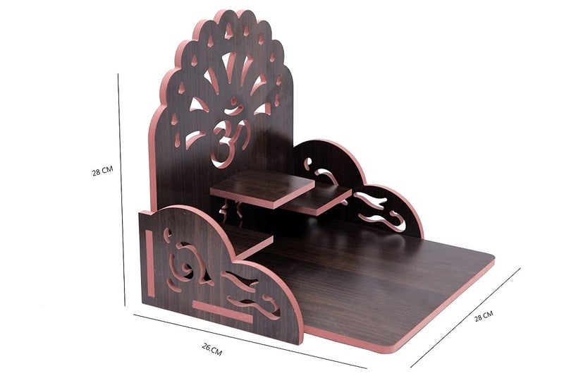 PRIMEFAIR Wooden Wall Mounted Hanging Puja Temple Wood God Stand for Pooja Room Mandir Devghar Stand Temple Home Temple Home Wall Temple Waterproof TEMPLE004 - Image 5