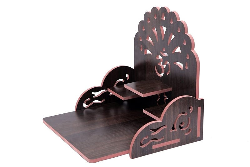 PRIMEFAIR Wooden Wall Mounted Hanging Puja Temple Wood God Stand for Pooja Room Mandir Devghar Stand Temple Home Temple Home Wall Temple Waterproof TEMPLE004 - Image 3