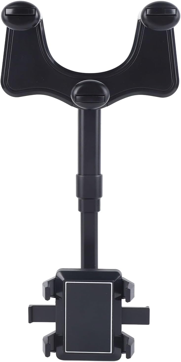 ANGGREK Car Navigation Support Bracket, Intuitive Avoid Shaking Rearview Mirror Phone Holder One Key Installation for Driving - Image 3
