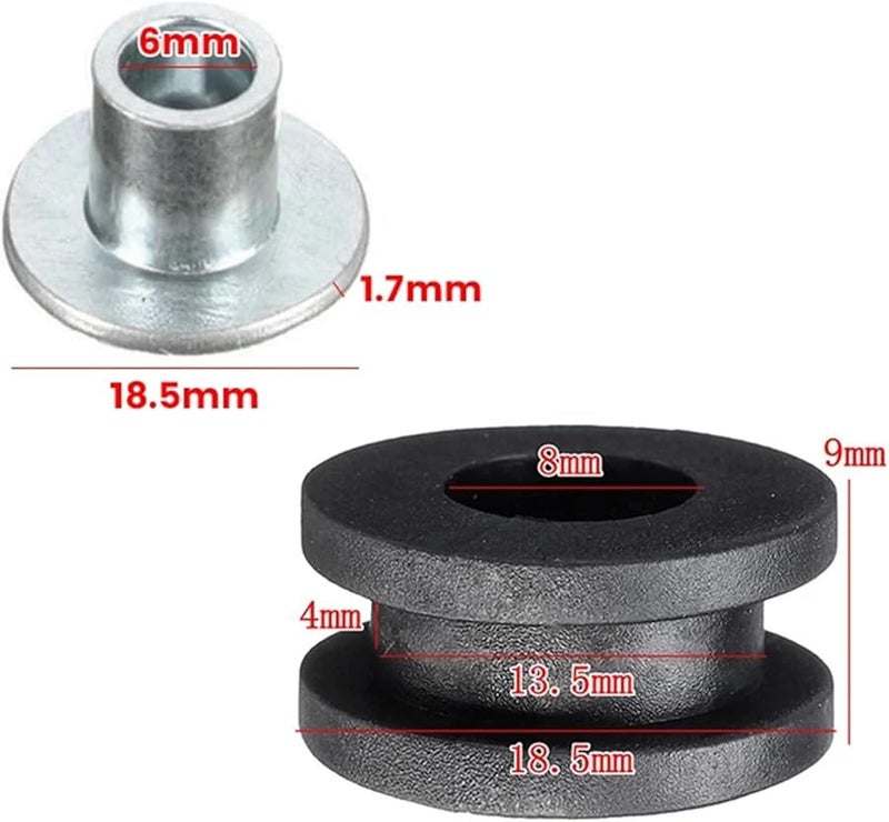 Rubber Grommets Kit 100Pcs For Motorcycle Side Cover Fairings Auto Industrial Protection - Image 4