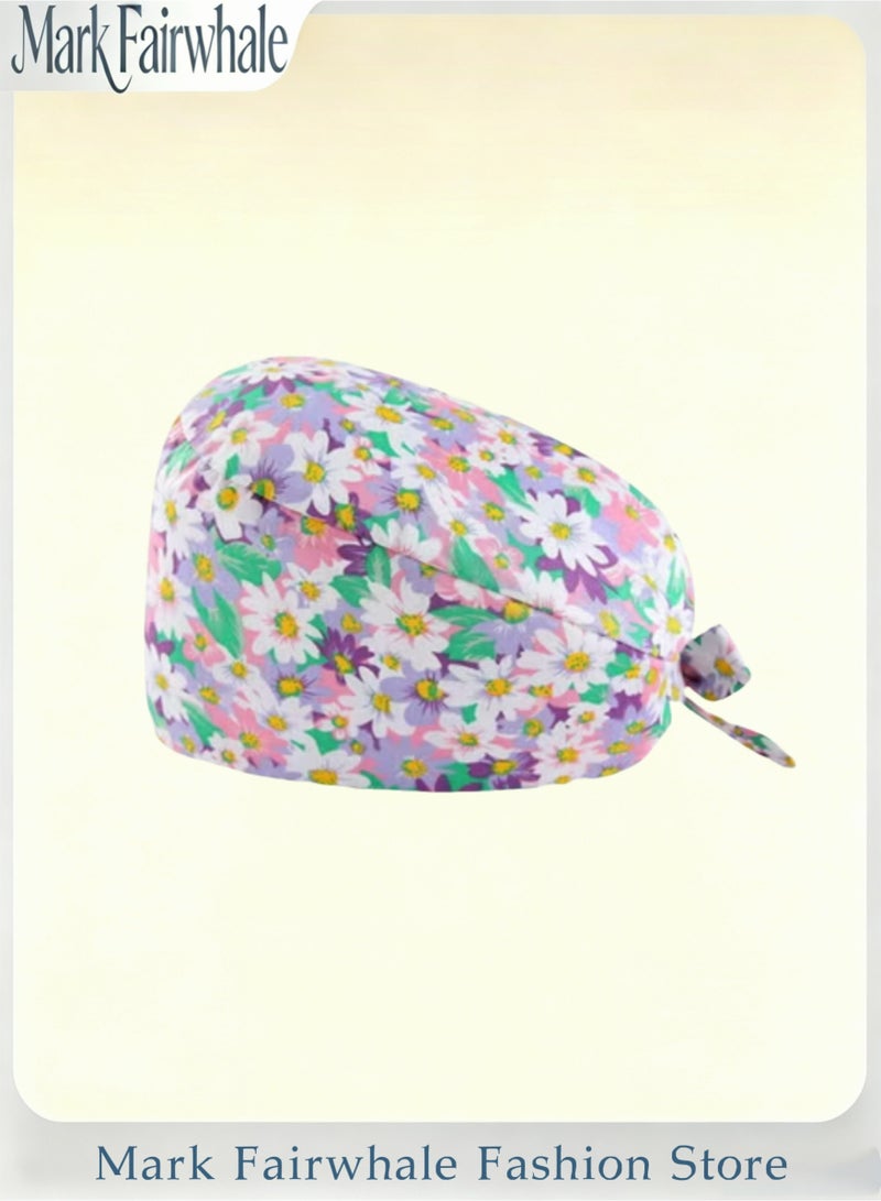 Mark Fairwhale New Small Floral Print Three Piece Medical Work Cap - Image 3