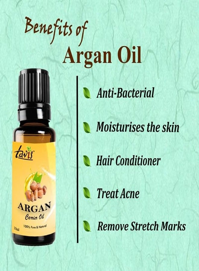 Tavis Argan Oil for Skin Care, Dry & Fizzy Hair | Cold Pressed | Moisturizing | Anti-Ageing | Reduces Hair Fall | 10ml - Image 5