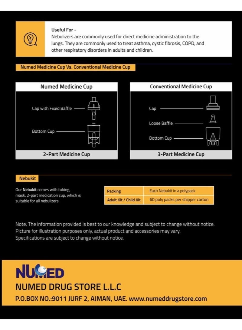مرقمة طقم جهاز استنشاق NM-10 NUMED PREMIUM للأطفال - Image 4