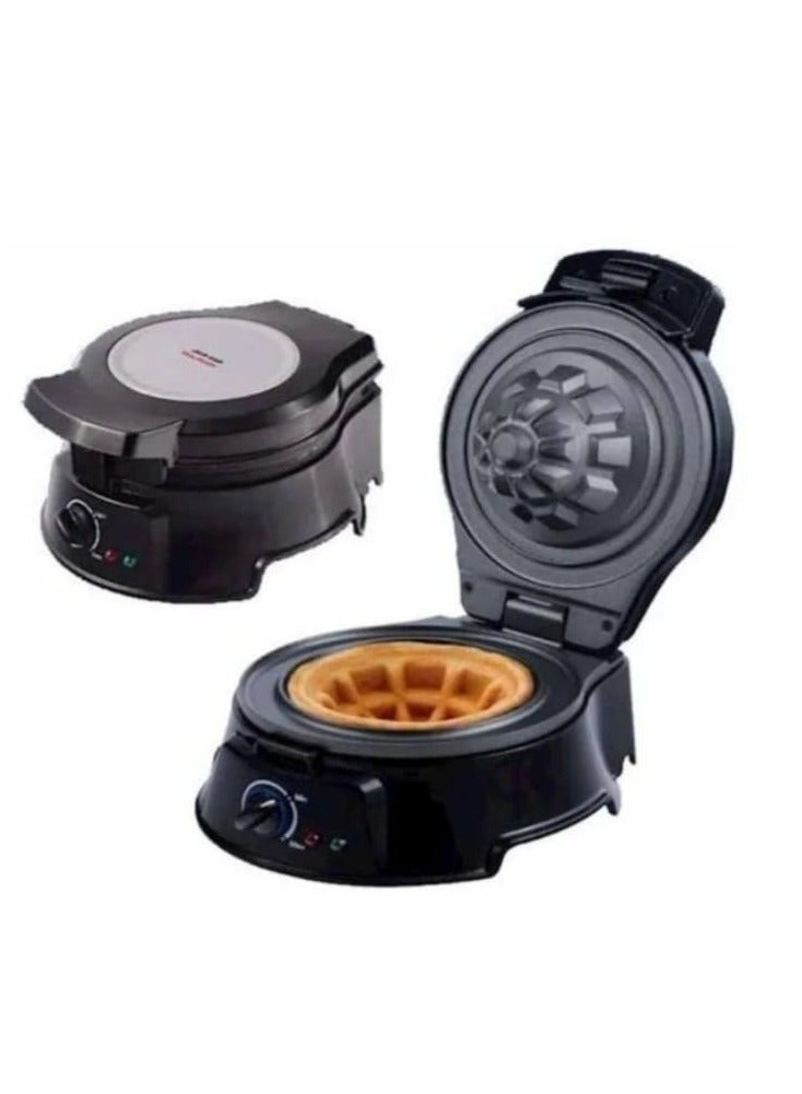 هوم ماستر ماكينة صنع الوافل بتصميم مخروط بقدرة 750 وات 750.0 W HM-313 أسود - Image 2
