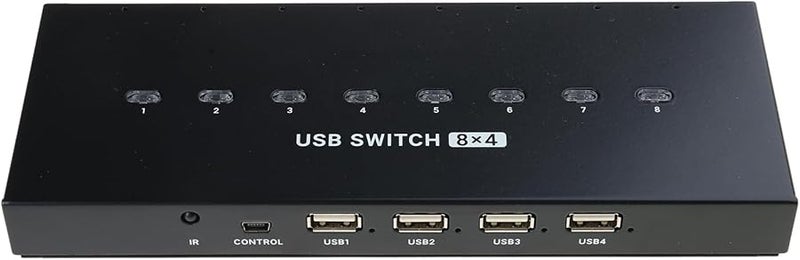 USB 2.0 Manual Switcher Hub 8 in 4 Out USB Selector for Printer Sharing KVM Adapter - Image 1