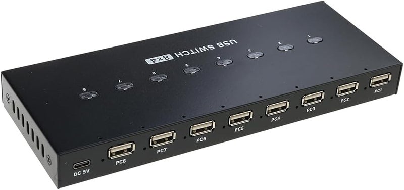 USB 2.0 Manual Switcher Hub 8 in 4 Out USB Selector for Printer Sharing KVM Adapter - Image 3