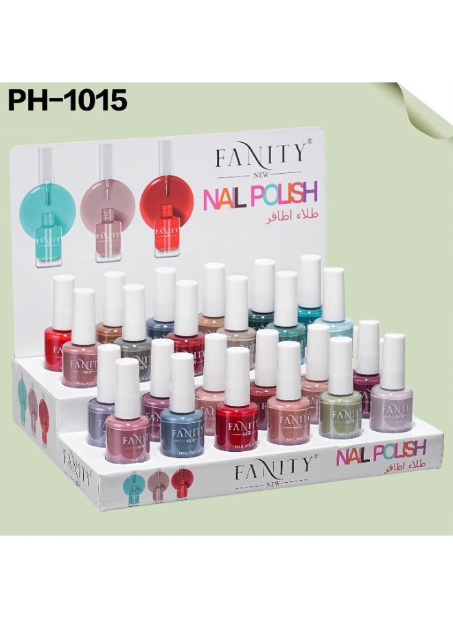 FANITY 24-Piece Nail Polish Set Multicolour - Image 2