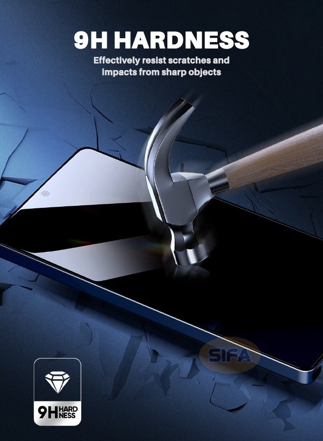Glass 2 Pack Samsung Galaxy S25 Ultra Privacy Screen Protector, [30° Anti-Spy][Fingerprint Unlocking][9H Hardness][Bubble Free][Anti Scratch] Full Coverage Tempered Screen Protector for Samsung S25 Ultra 6.9 inch (Boxed, 2PCS) - Image 4