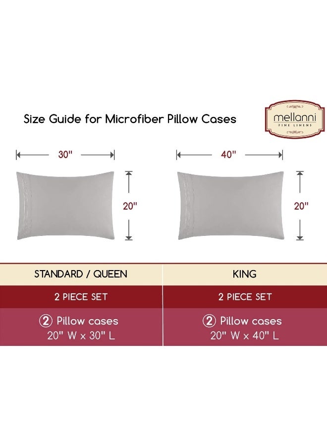 Mellanni Pillow Cases  Luxury Extra Soft Cooling Pillow Covers  2 PC Iconic Collection Pillowcases  Envelope Closure StandardQueen 20 x 30 Beige - Image 3