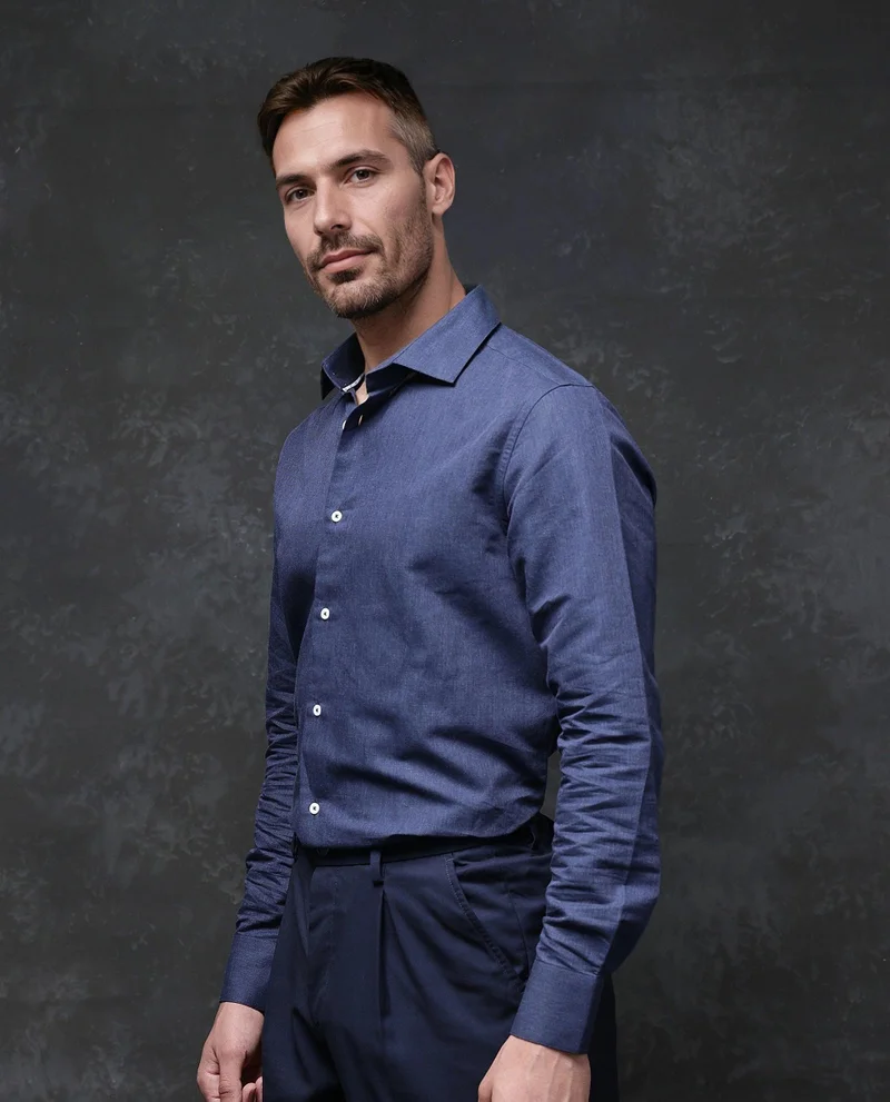 Rare Rabbit Men's Textured Business Plain Shirt