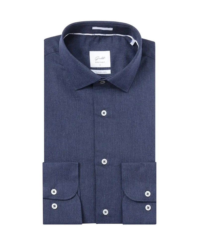Rare Rabbit Men's Textured Business Plain Shirt