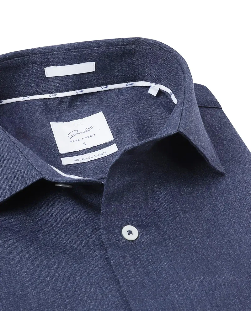 Rare Rabbit Men's Textured Business Plain Shirt